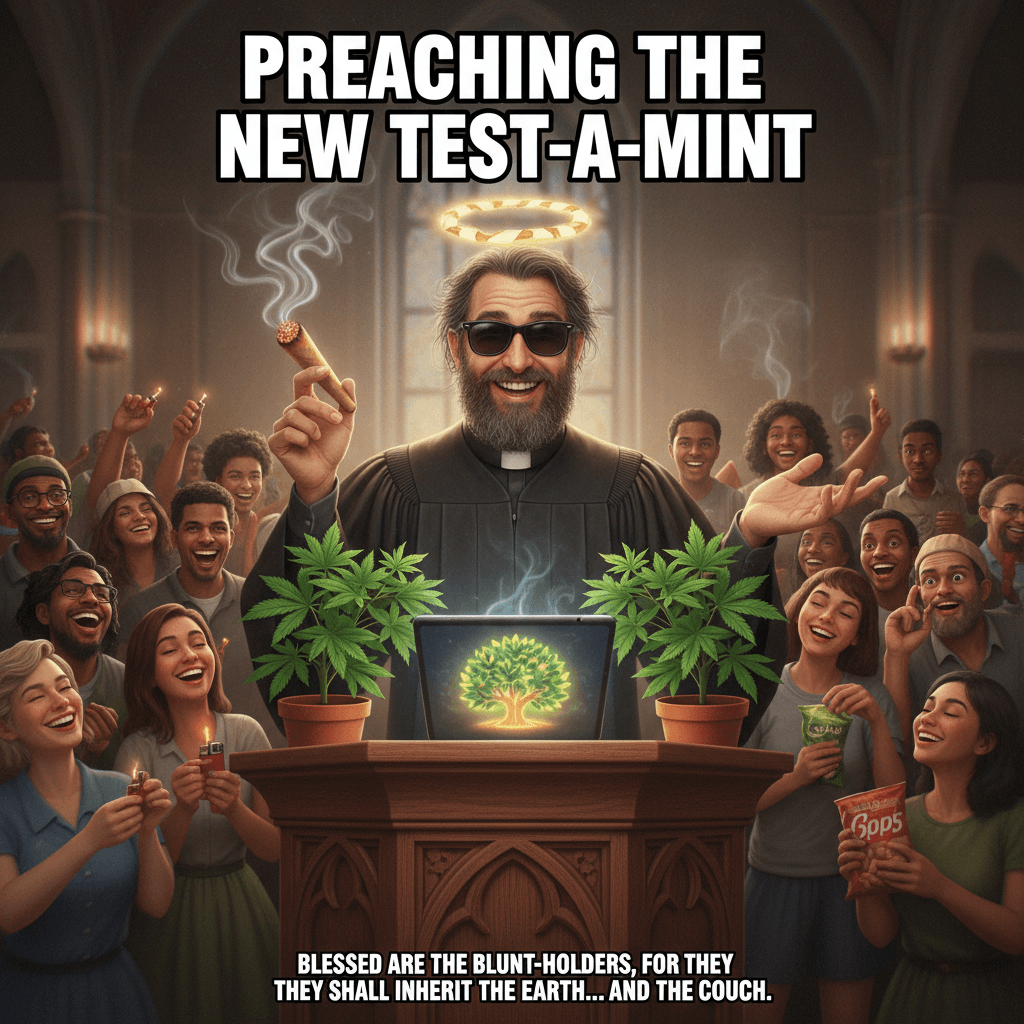 Father's Sunday sermon hits different when the readings are 420-approved