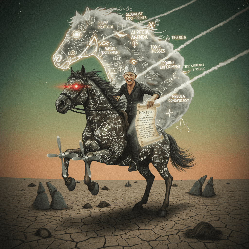 horse hooves chemtrails baldness scandal: the fever dream nobody asked for