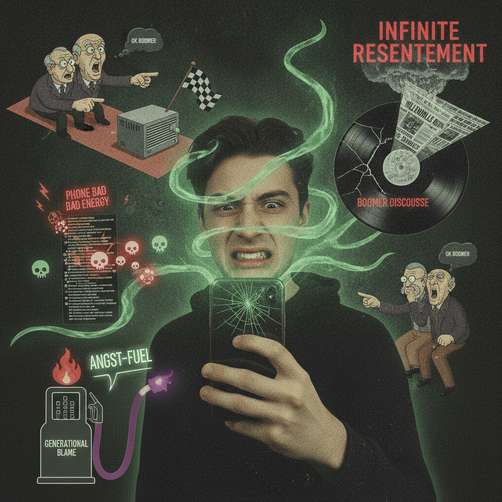 Generational blame speedrun: one selfie, infinite resentment