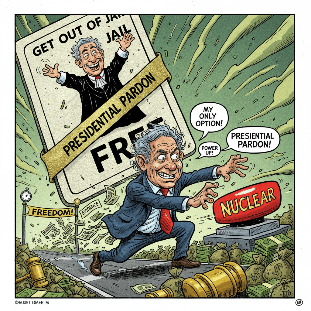 Netanyahu hits the nuclear option: literally asks for get-out-of-jail-free card