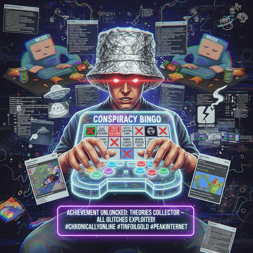 speedran conspiracy theories, got 100% completion, mods were asleep