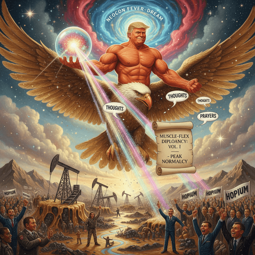 Trump flexes on Venezuela with thoughts & prayers, very normal