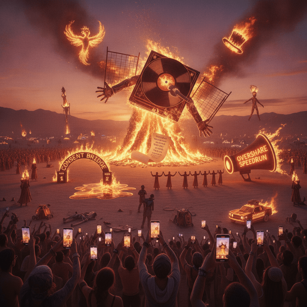 Burning Man's greatest hits: dramatic fire, dramatic boundaries
