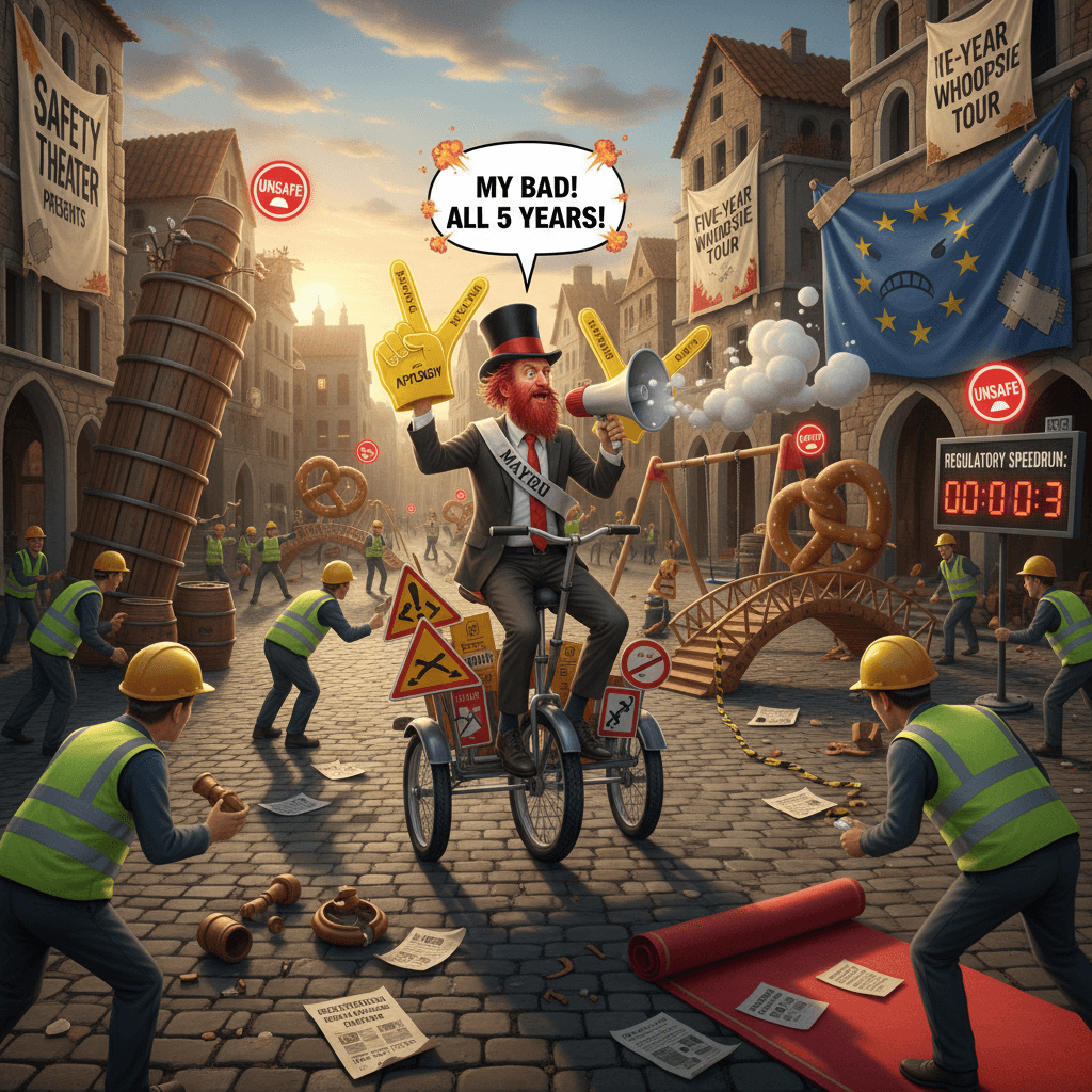 Mayor speedruns 5 years of safety inspections via public apology tour