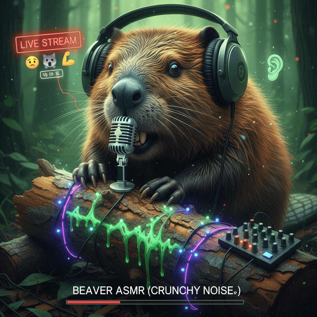 someone recorded beavers chewing and thought this deserved the internet