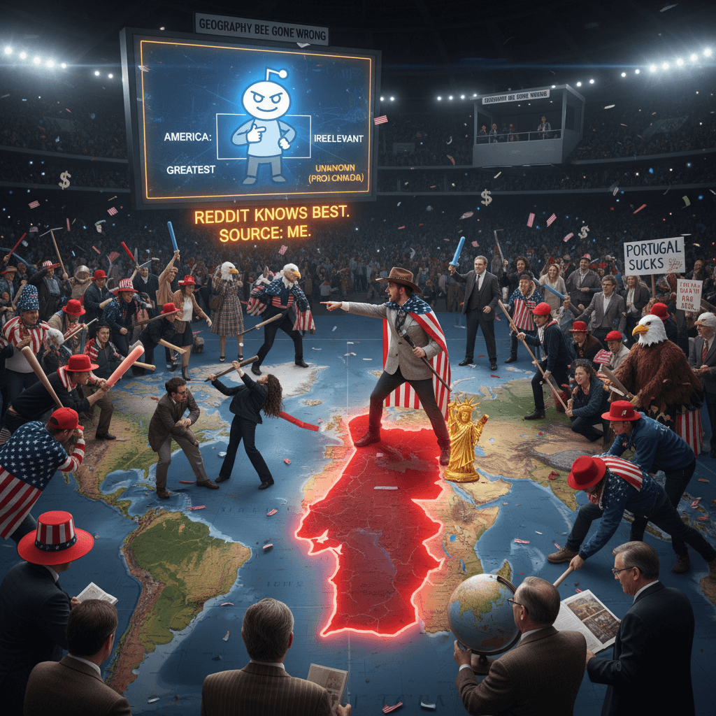 Half of America fighting a map because Portugal hurt their feelings