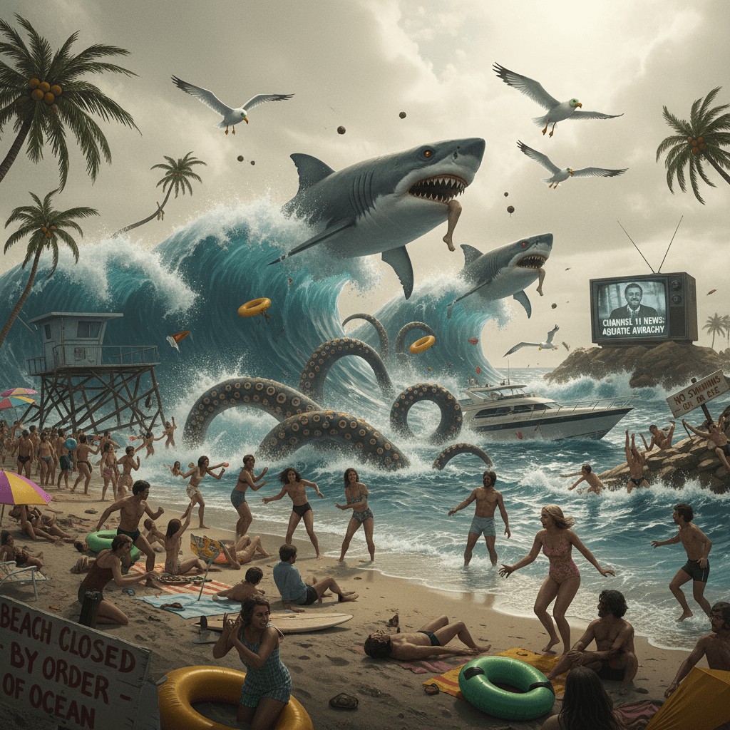 local beach has a bad day, news at 11