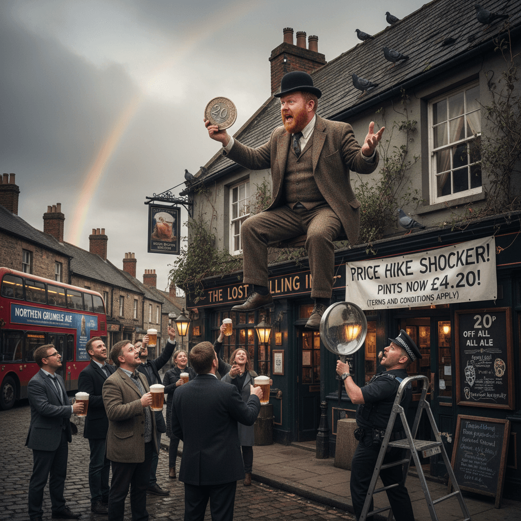 Bloke has legitimate mental breakdown over 20p, climbs pub roof