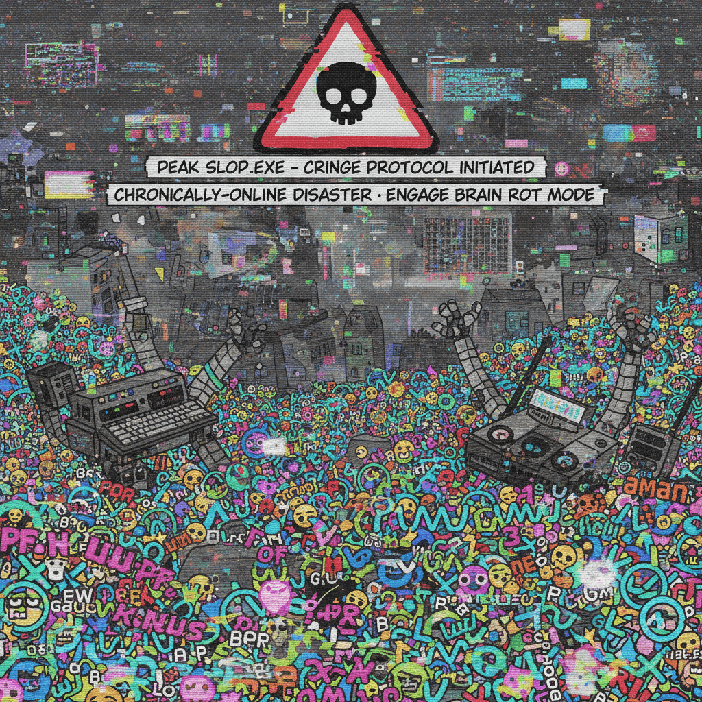 AI tsunami but make it unreadable gibberish with comic sans energy