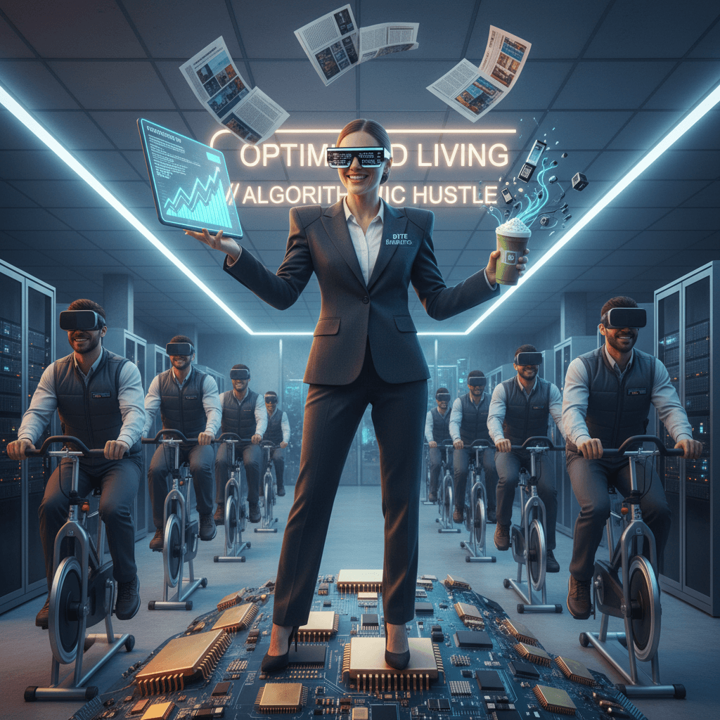 girl boss aesthetic meets AI news hustler energy