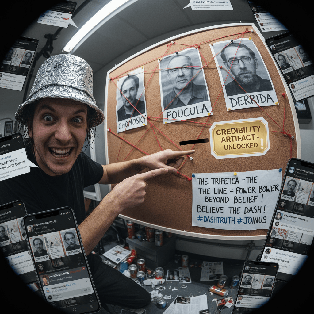 three names and a dash = instant credibility apparently