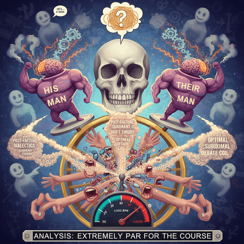 both men incompetent (his man vs their man, very normal analysis)