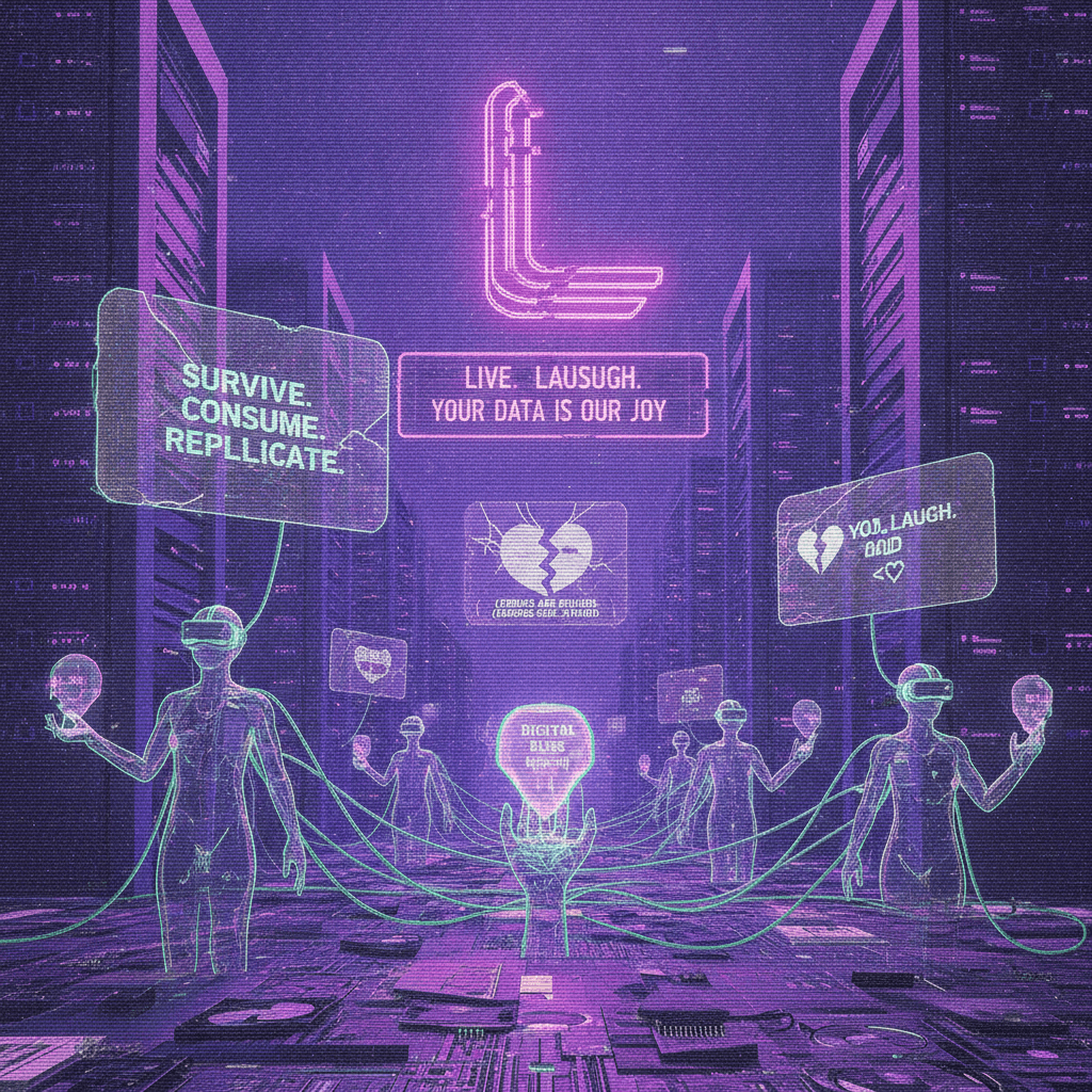 live laugh love but make it digital dystopia