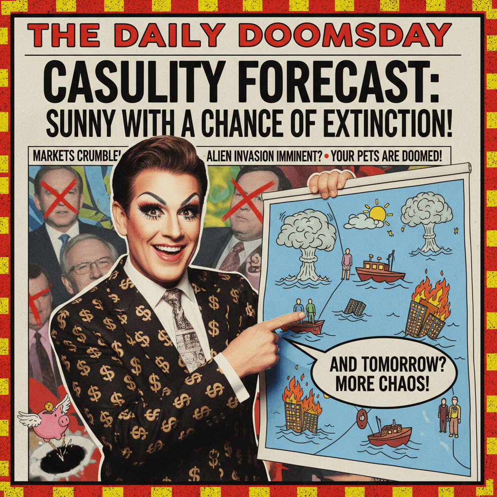 Peak tabloid energy: casually discussing casualties like a weather forecast