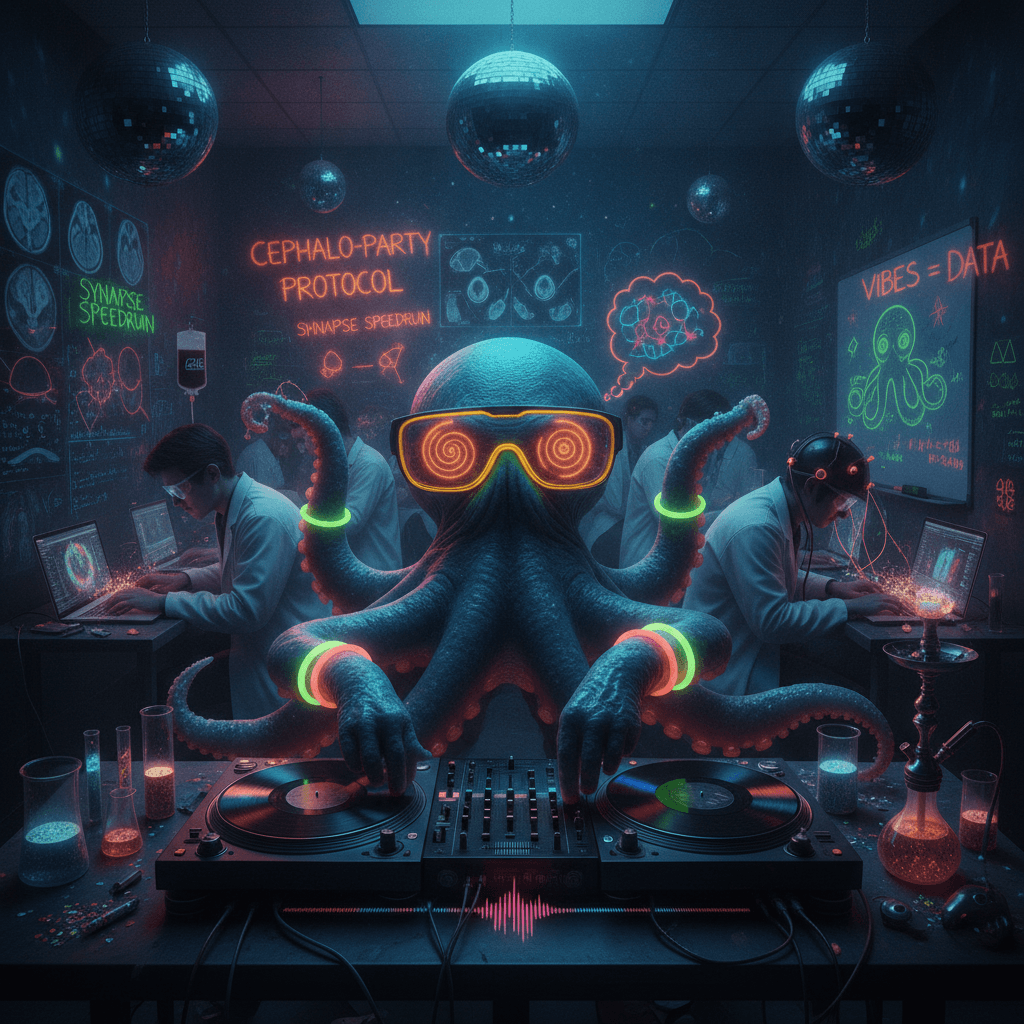 neuroscientist discovers octopuses have better rave potential than grad students