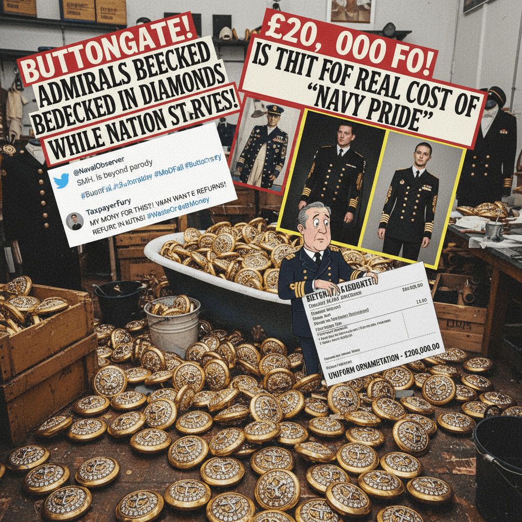 Navy spends £200k on uniform buttons, tabloid loses mind