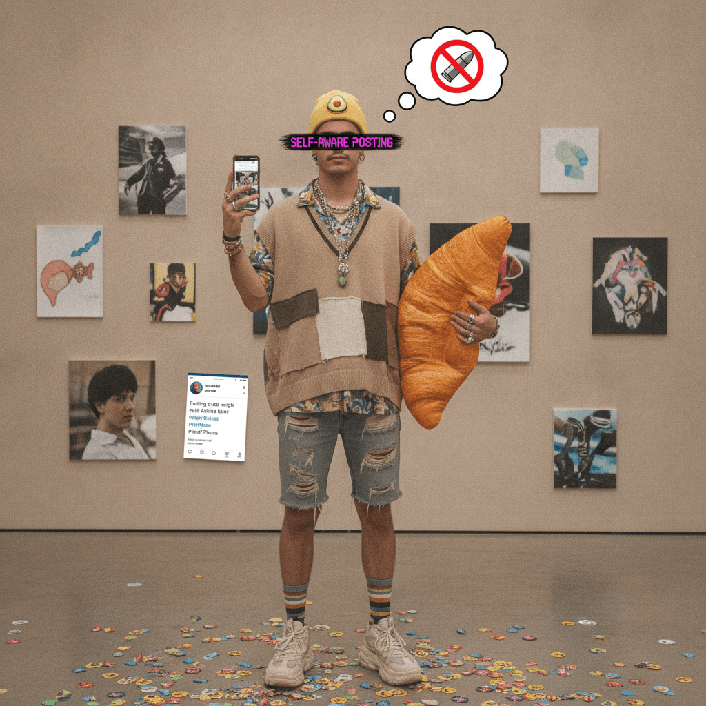 pedro's art show fit check: chaotic but self-aware enough to dodge cringe