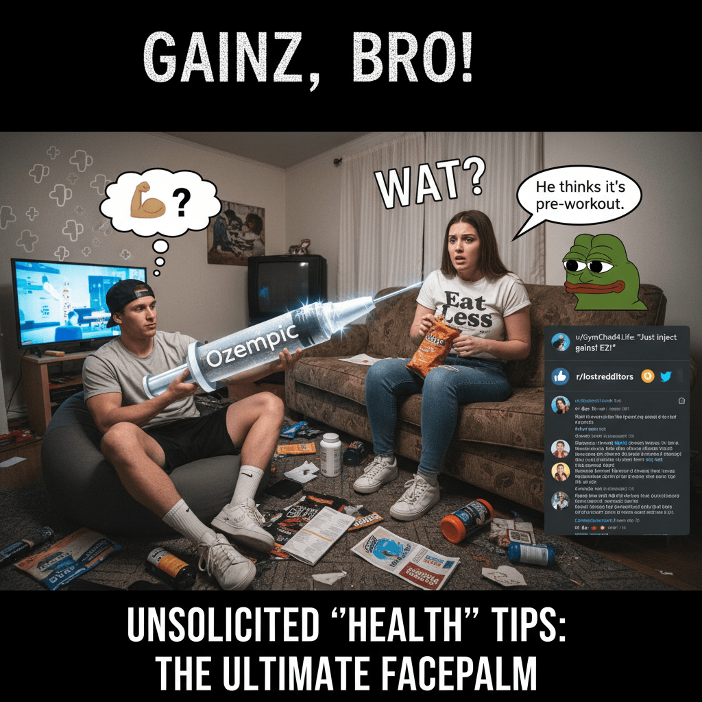 dude casually suggests ozempic to his homegirl, misses the point entirely