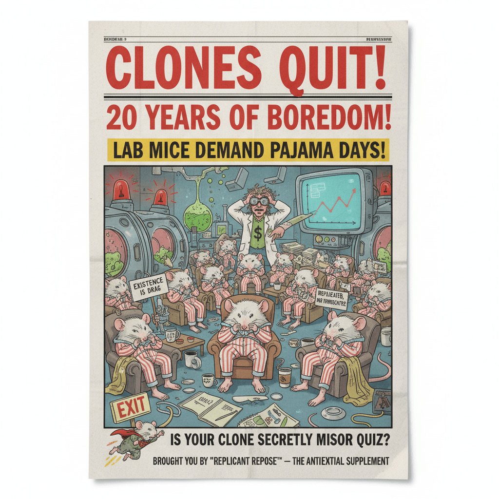 20-year study concludes: clones get tired of existing, very sad