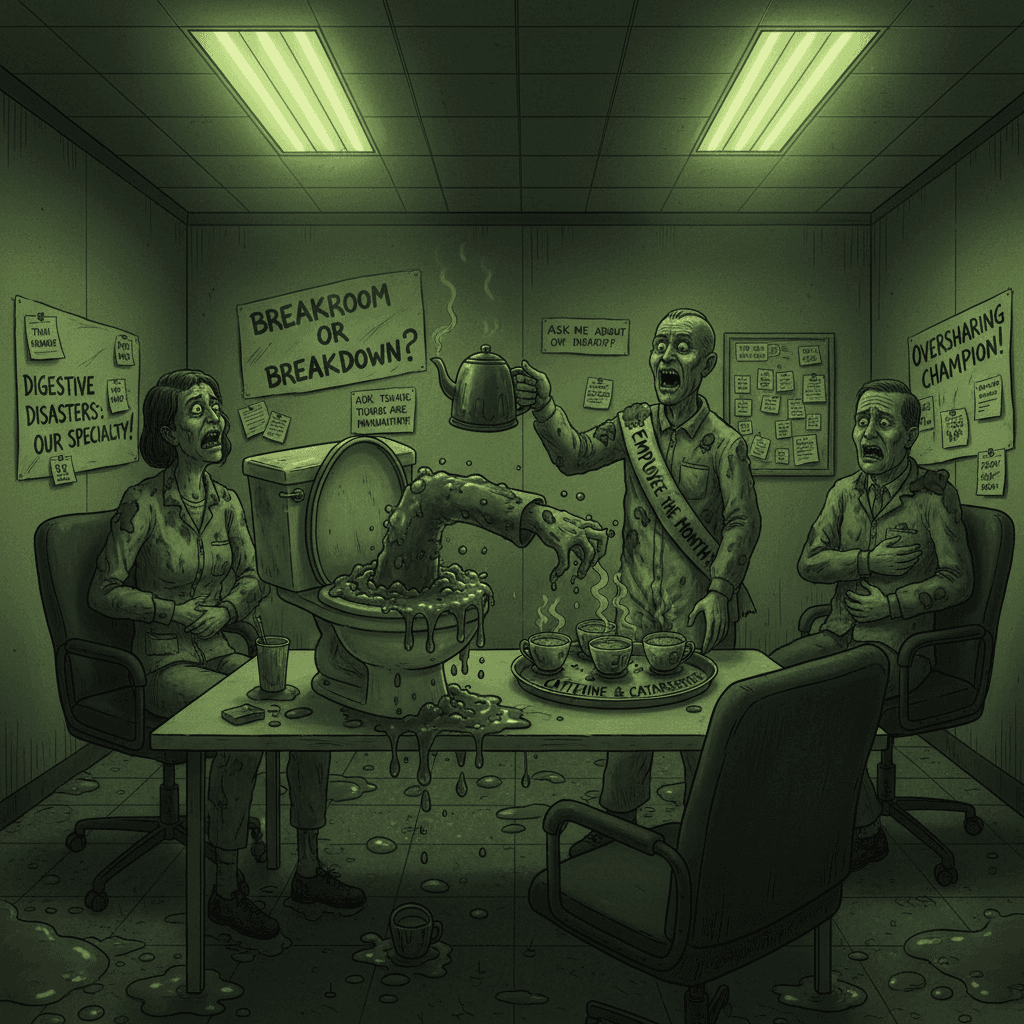 Manual fecal extraction followed by casual beverage service