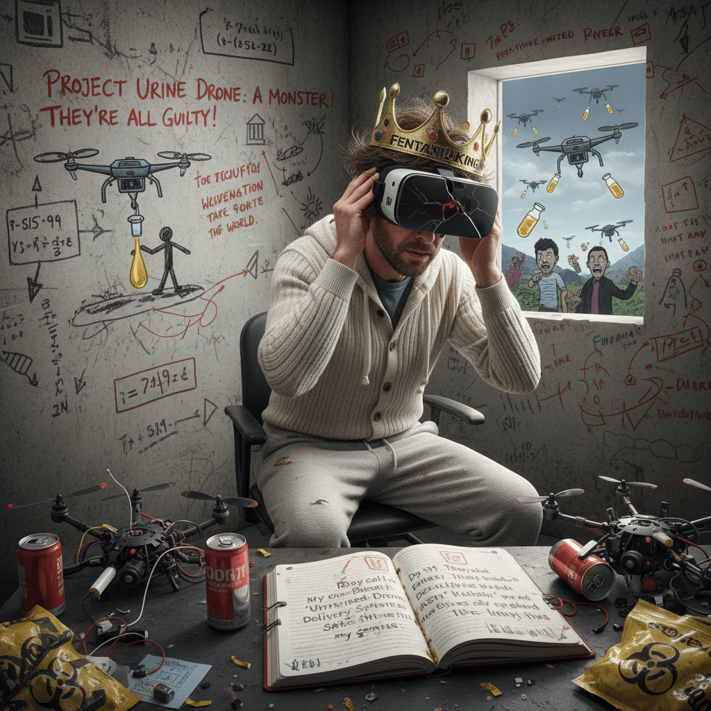 fentanyl urine drone guy thinks he's the victim, very normal tech CEO