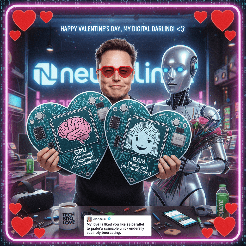 elon's valentine's day gift is comparing women to computer parts