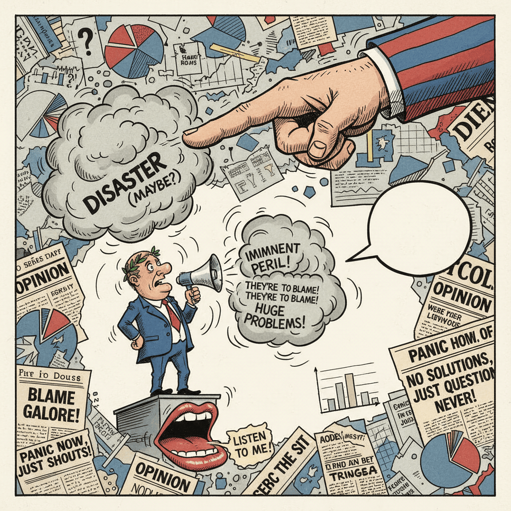 Vague disaster + finger-pointing = Peter's masterclass in saying nothing loudly