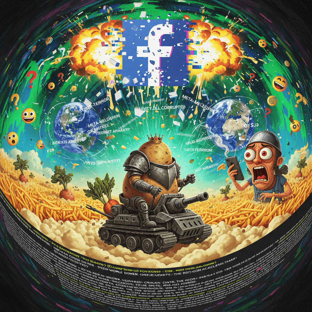 potato war declared, facebook crashes, earth spins—nobody knows why