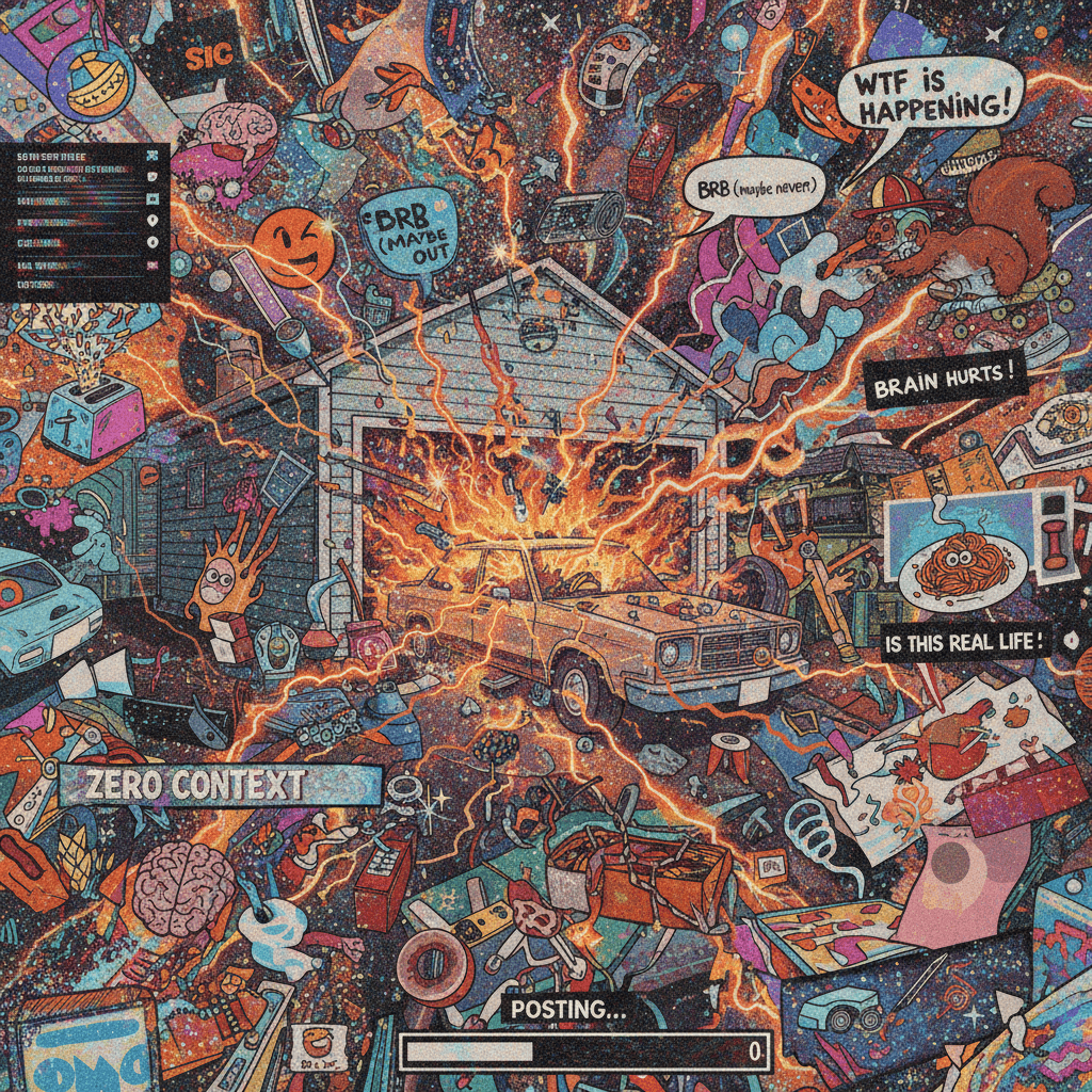 ADHD garage fire with unexpected sparks and zero explanation