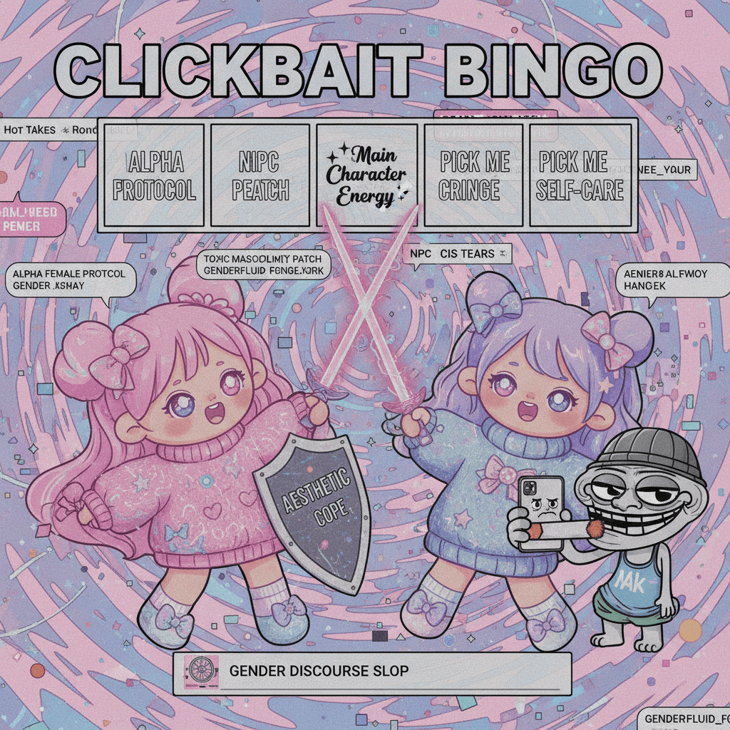 Soft-girl aesthetics meet algorithmic gender wars, feat. concerned cigarette