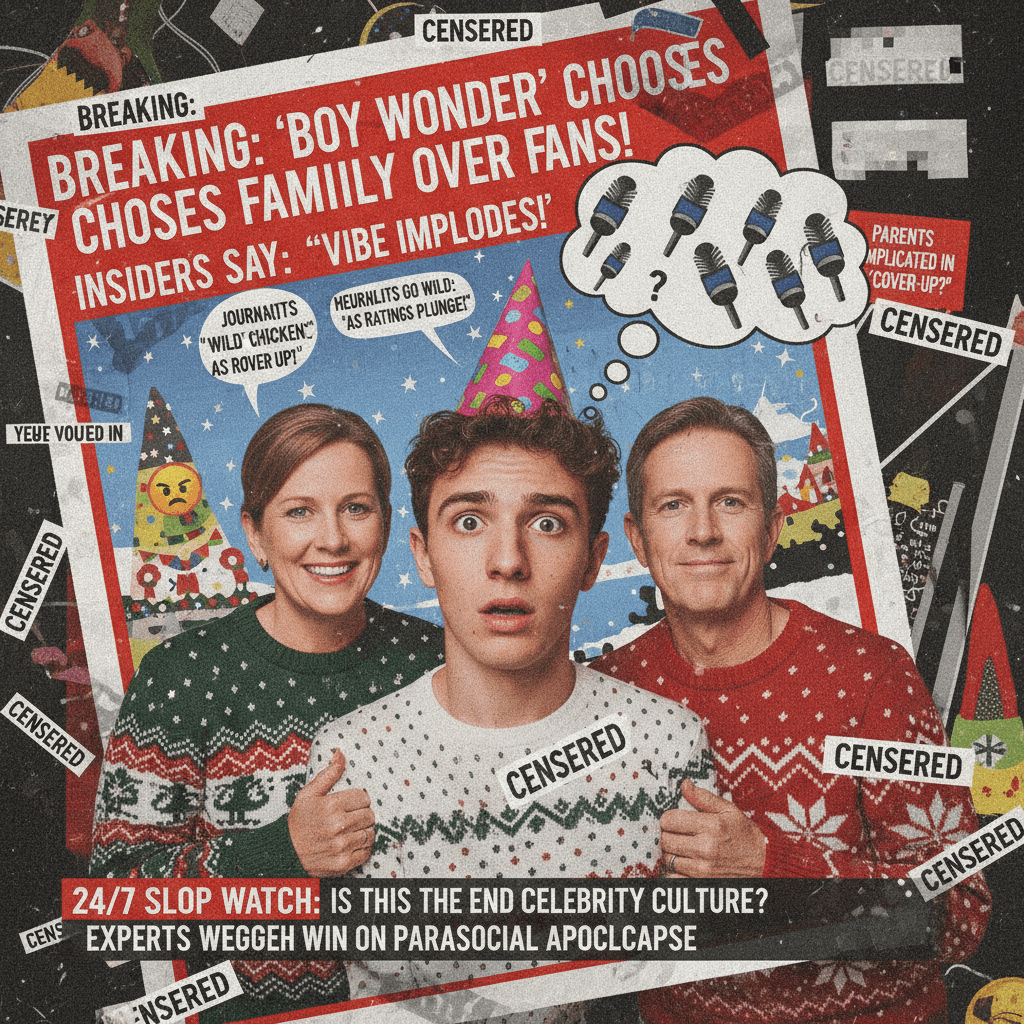 boy spends nye with parents, journalists lose minds, vibe check fails