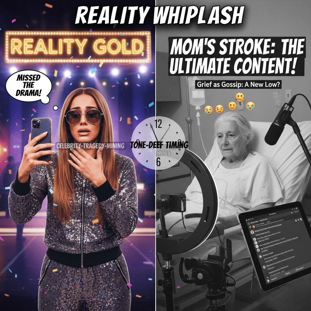 broke: missing reality tv moment, woke: mom's stroke was the real content