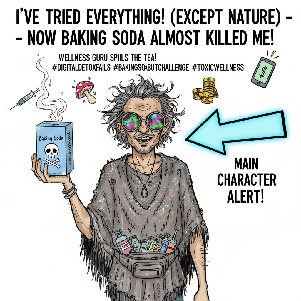 man tries everything except touch grass, now warns about baking soda