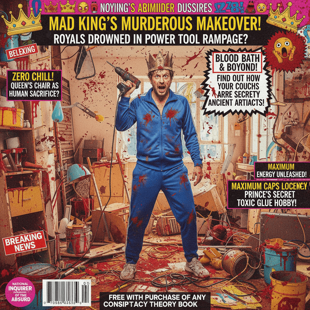 Royal blood-splattered DIY hellscape with zero chill and maximum CAPS LOCK energy