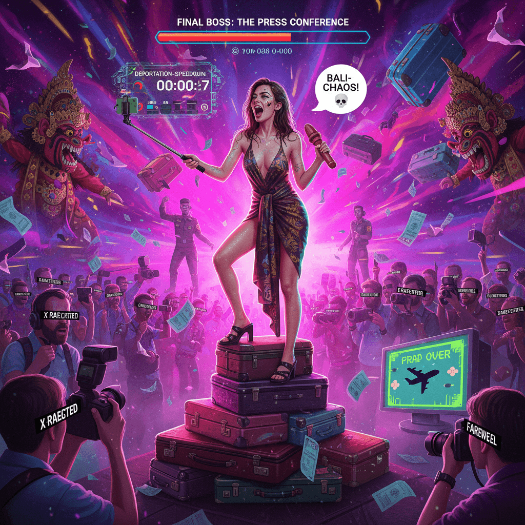 girl gets deported, decides press conference is her final boss fight