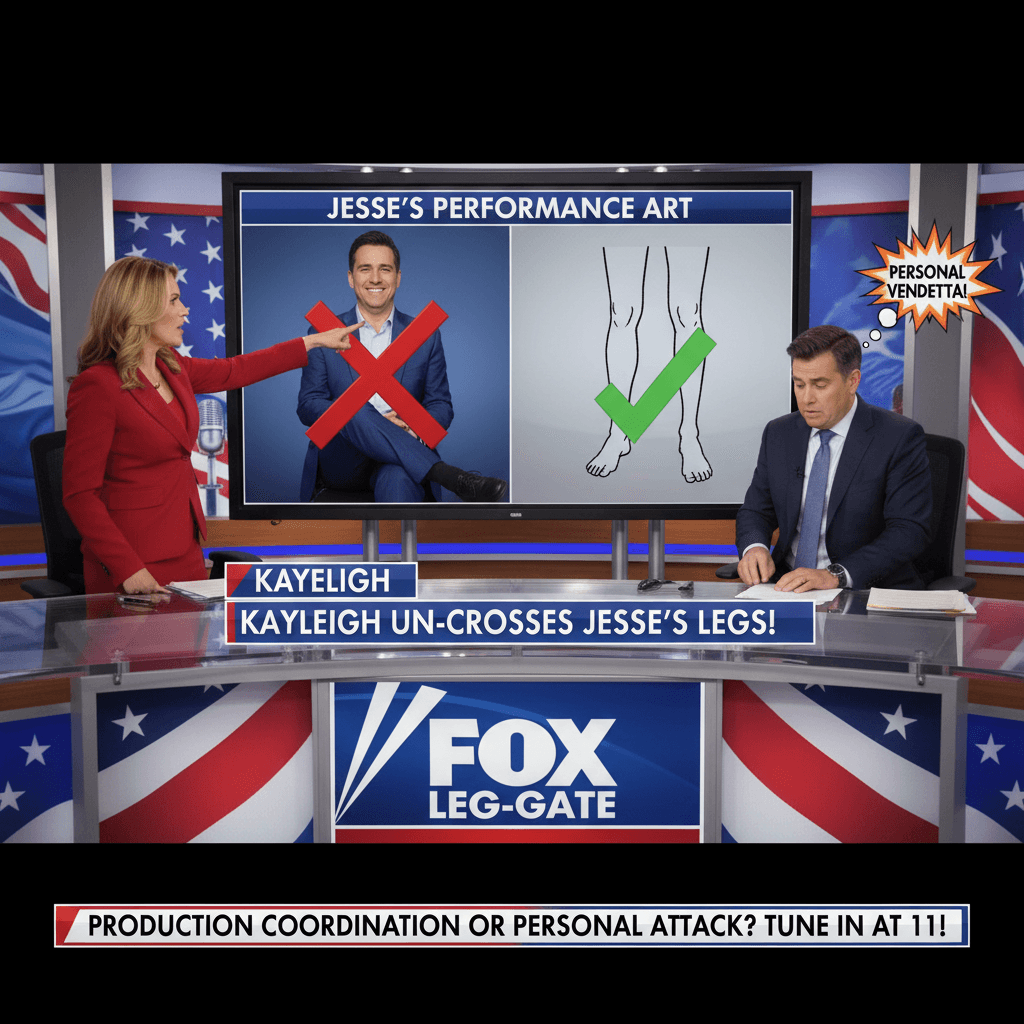 Kayleigh exposes Jesse's leg-crossing theater; production coordination meets personal vendetta