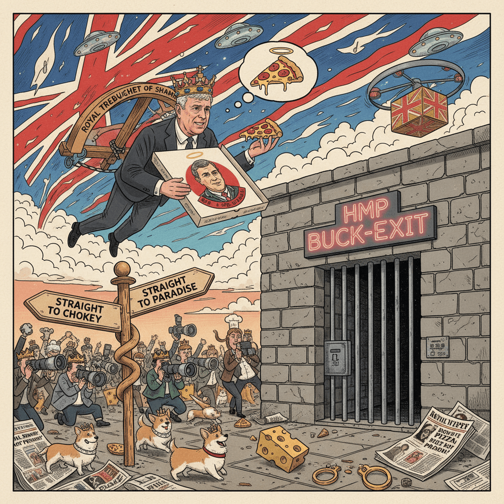 Prince Andrew's bail conditions: straight to jail, straight to pizza