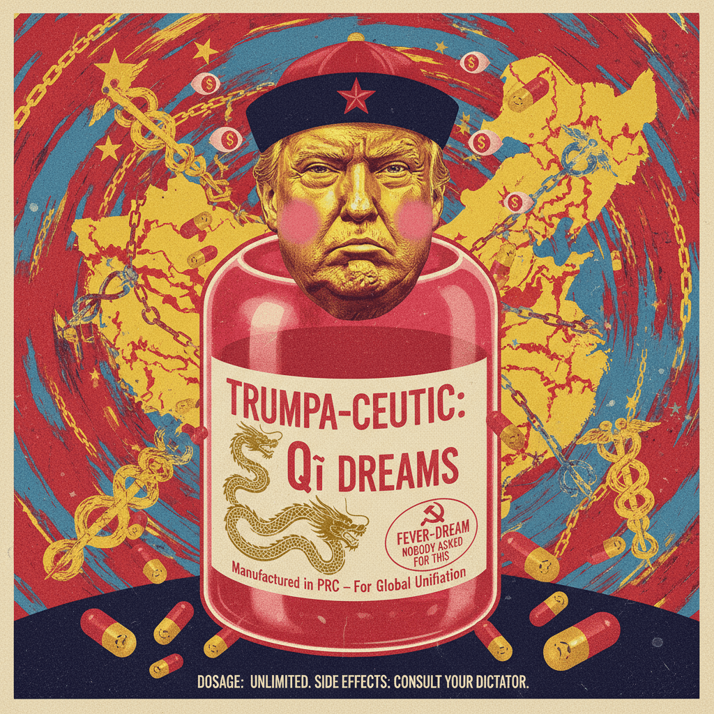 Trump as China-branded pharmaceutical: a fever dream nobody asked for