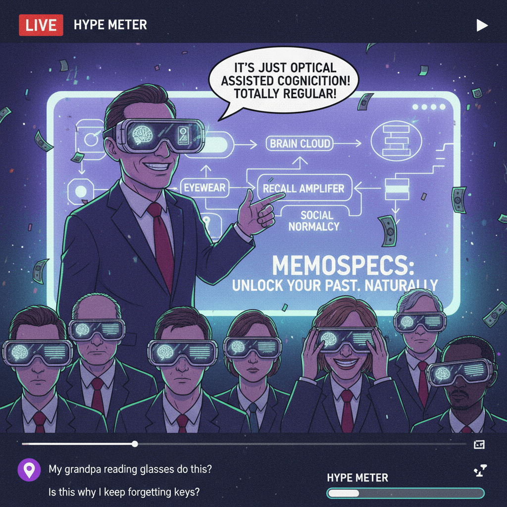 Billionaire tries to convince us glasses = augmented memory, very normal