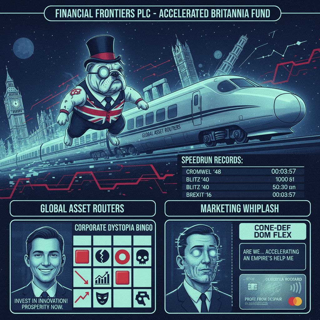 financial services company sells stocks by speedrunning britain's suffering