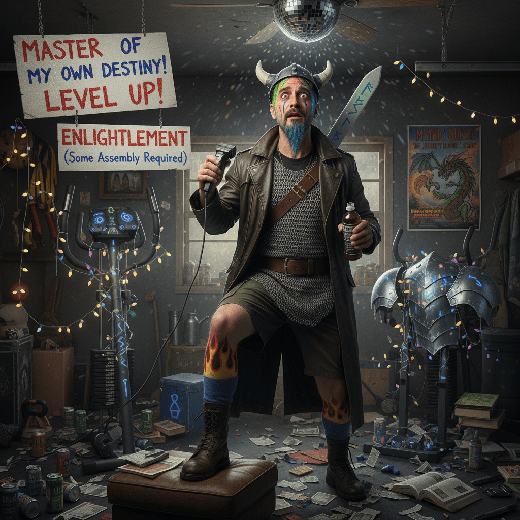 man has emotional breakdown, acquires goatee, achieves enlightenment