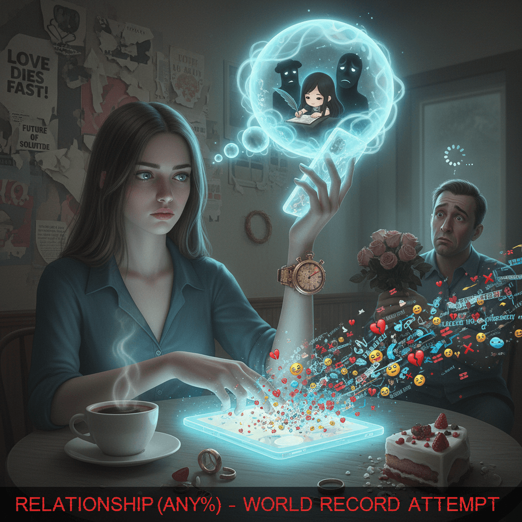 she's already writing the breakup text mentally