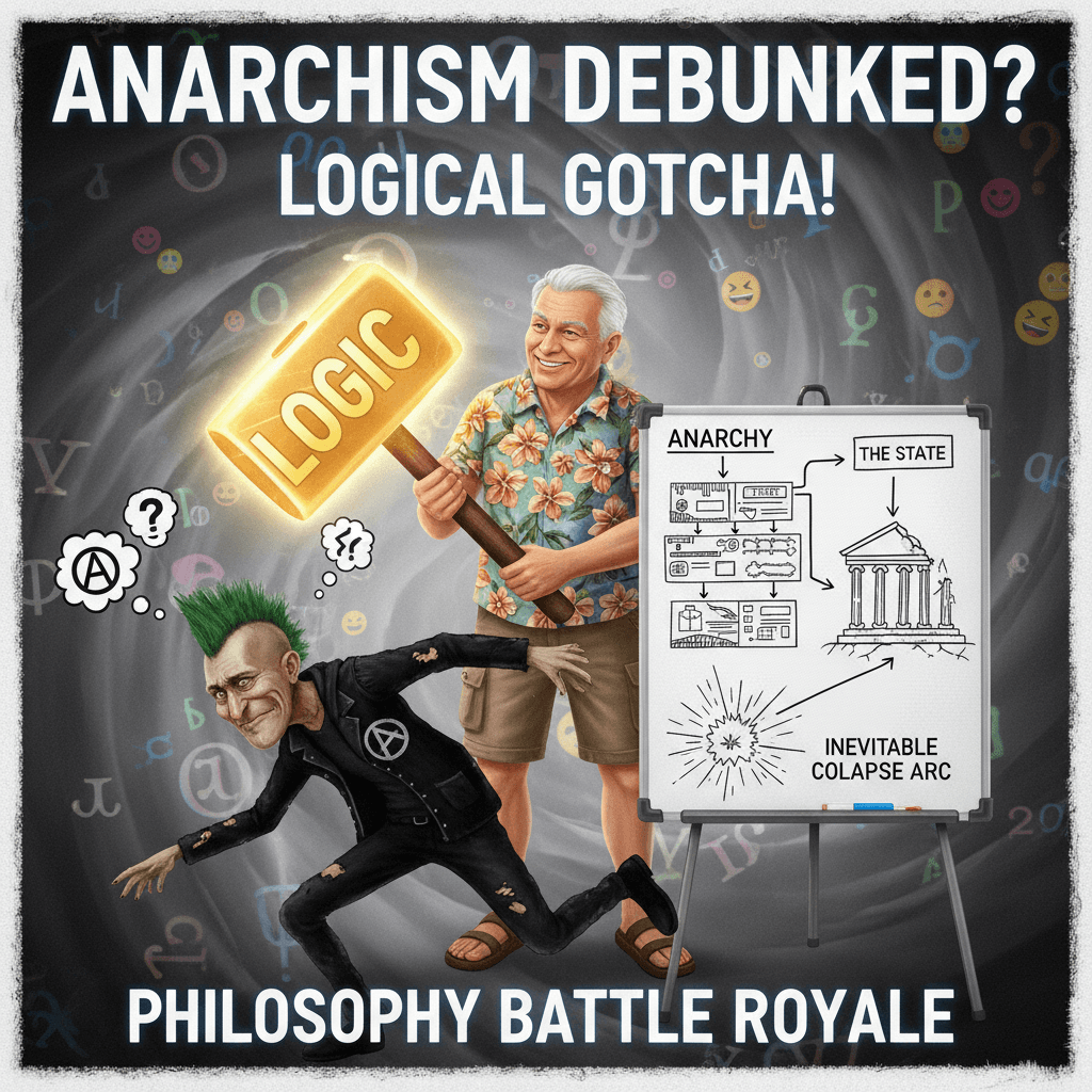 Anarchist gets logicked by boomer about how anarchy becomes state