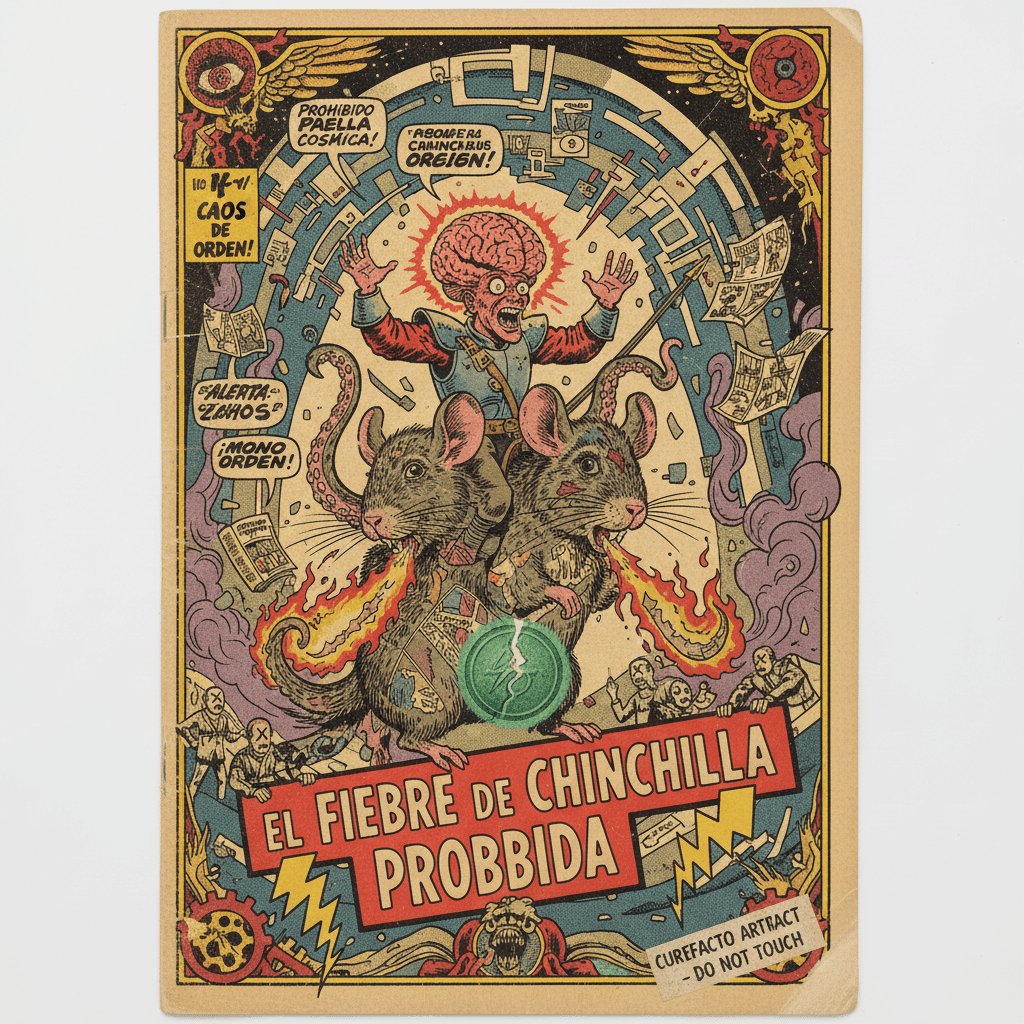 Spanish pulp-comic fever dream warning about forbidden chaos