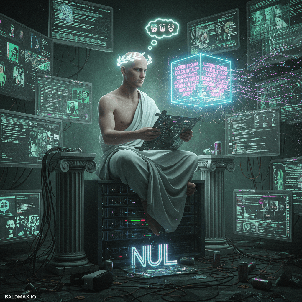 hairless philosopher meets lorem ipsum generator, somehow makes sense