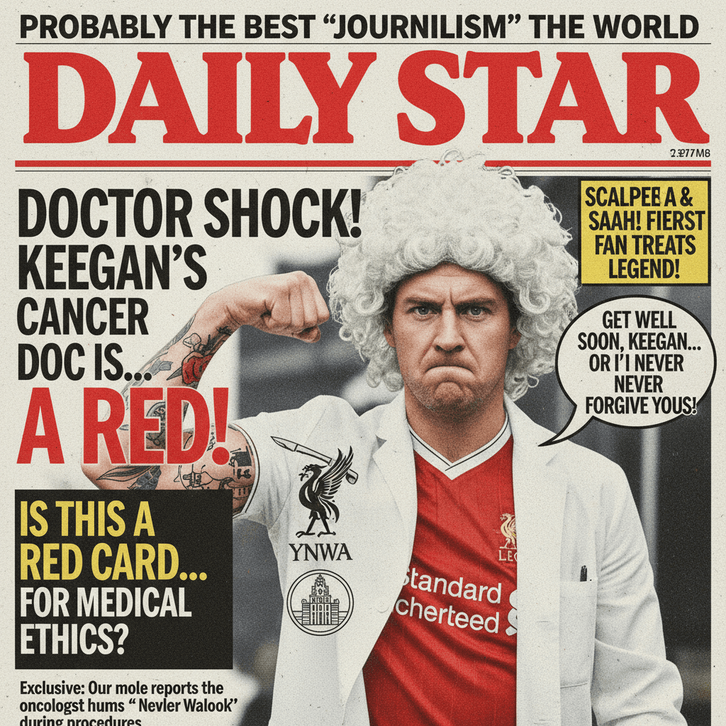 Keegan's oncologist has a Scouse tattoo, apparently
