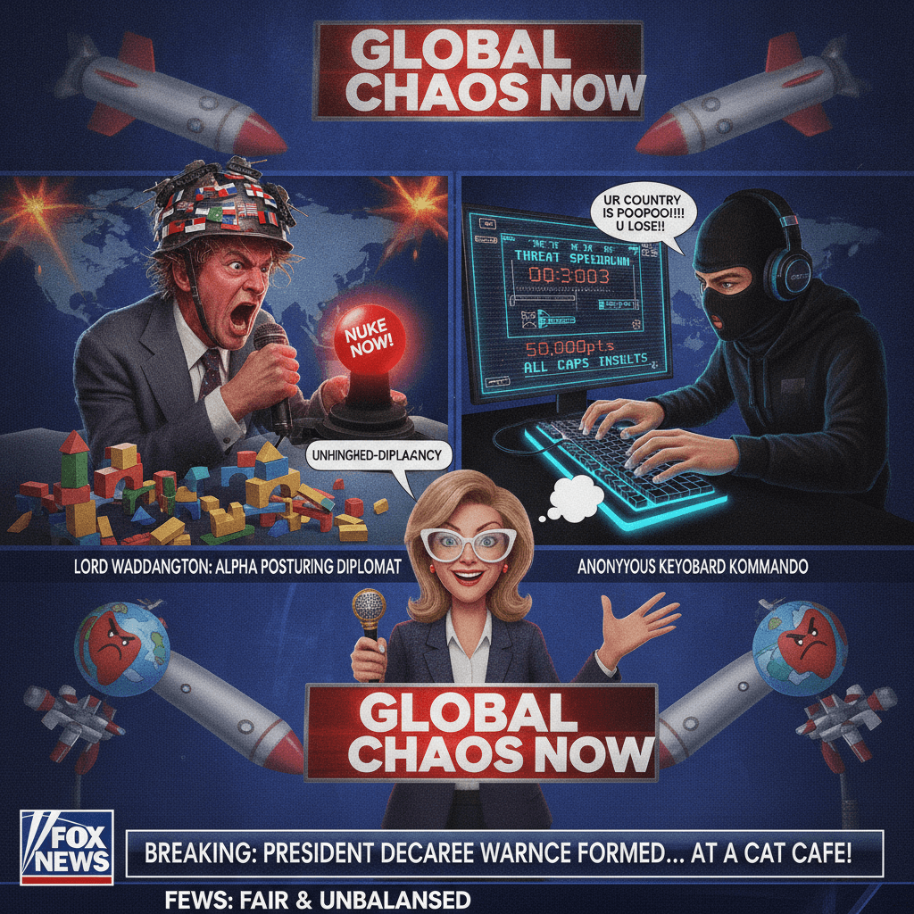 Geopolitics but make it unhinged Fox News interview