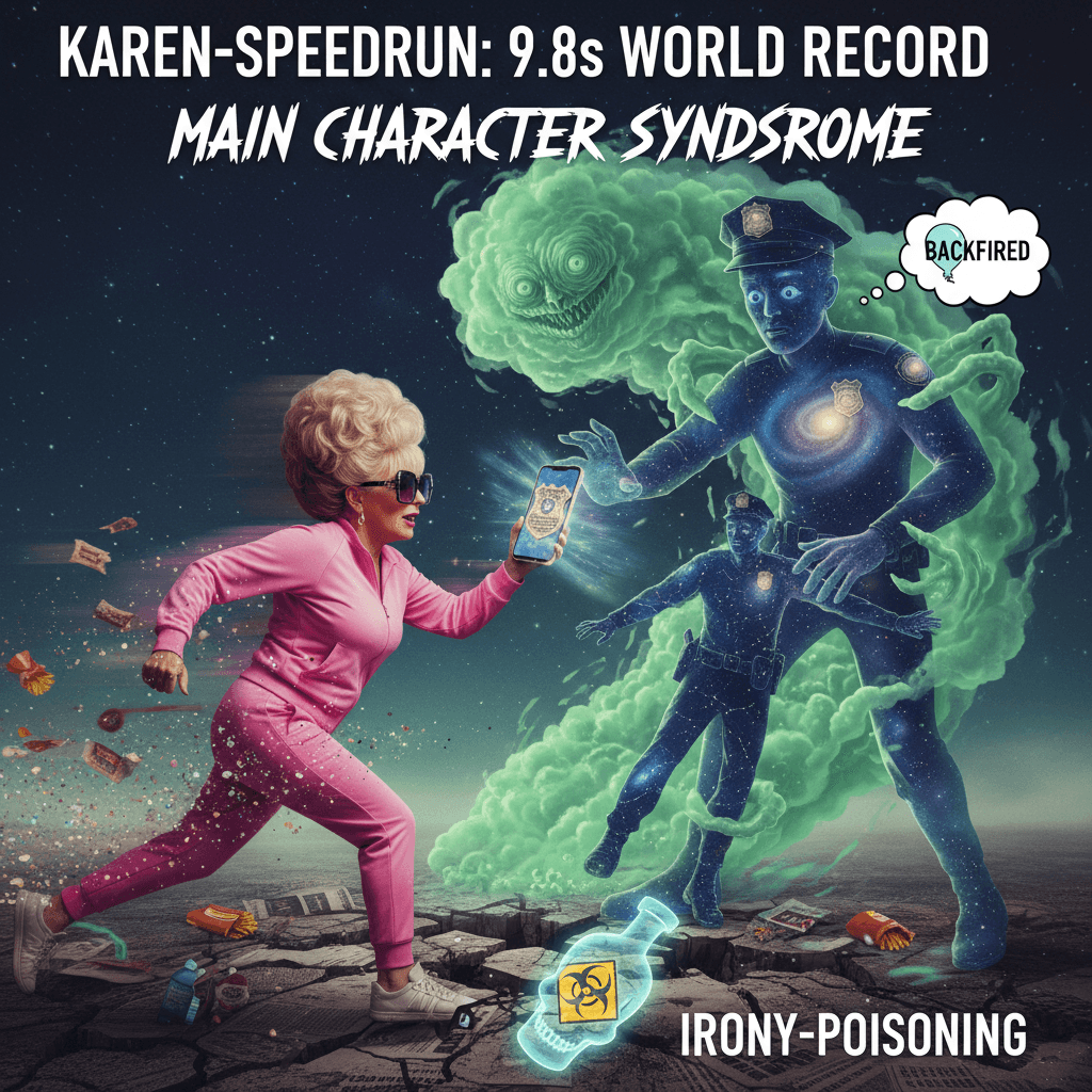 Karen calls cops on cop, cosmic irony achieves sentience