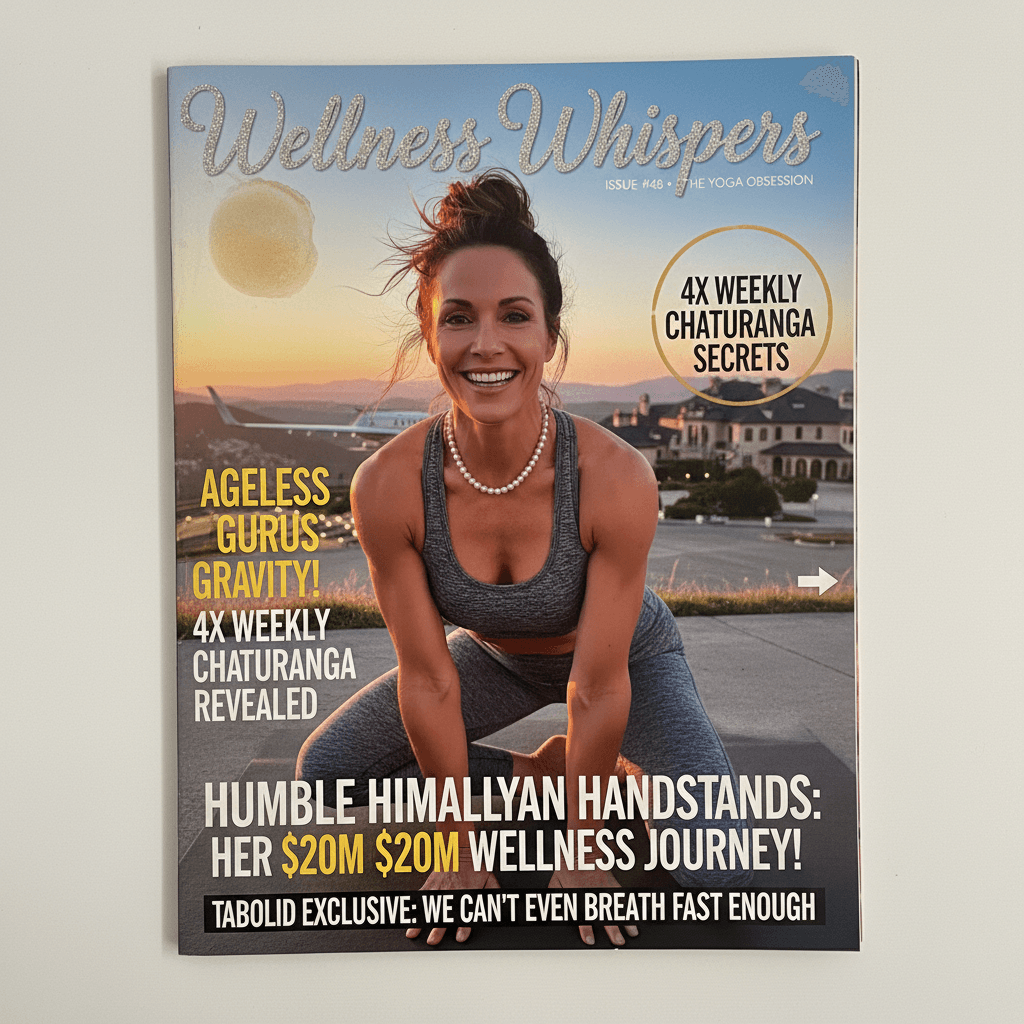 48-year-old does yoga 4x/week, magazines report breathlessly