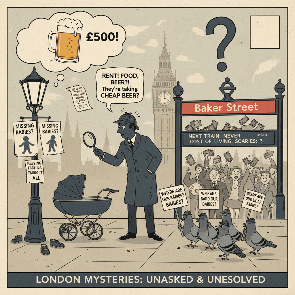 Beer prices and missing children: a London mystery nobody asked for